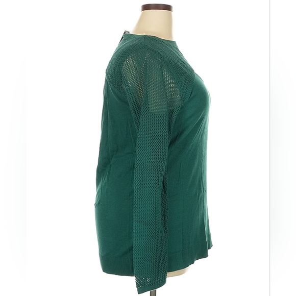 Torrid Peek Neck Cutout Green Sweater Top - Size 3X - Picture 4 of 6